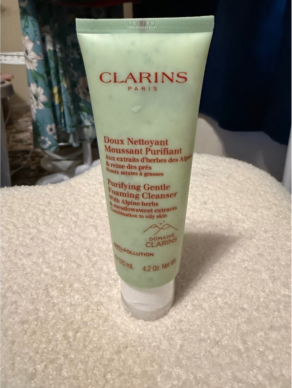 Clarins Purifying Gentle Foaming Cleanser, Full Size 4.2 Oz. NEW and SEALED